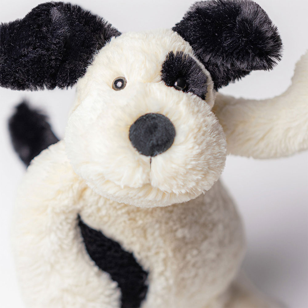 Bashful Rufferty Black & Cream Puppy - Official Jellycat
