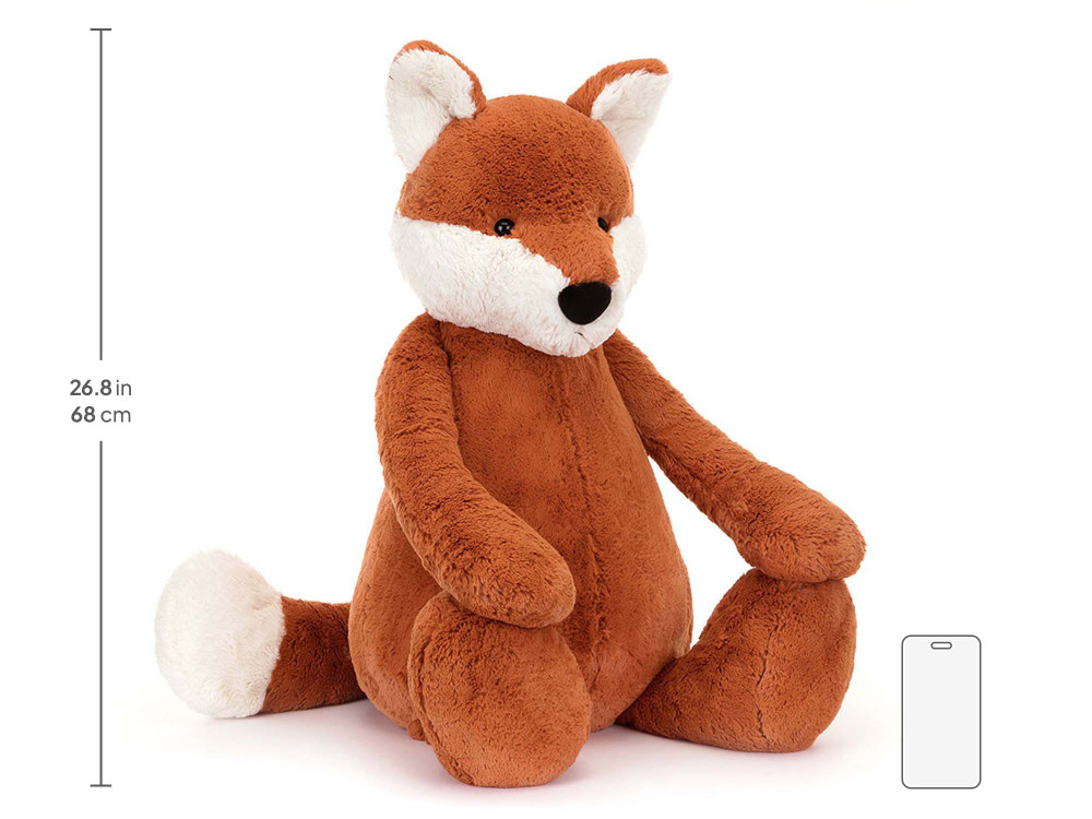 Bashful Fox Cub Giant, size chart