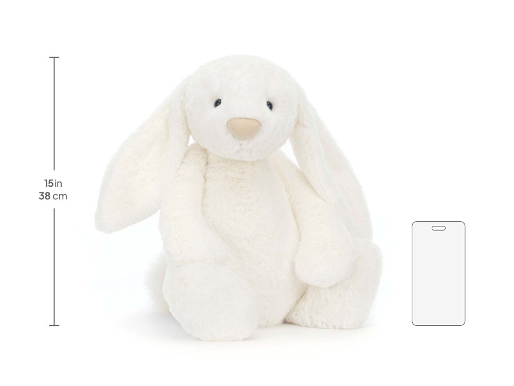 Bashful Luxe Bunny Luna Huge, size chart