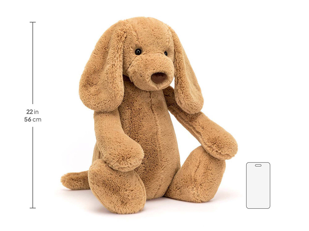 Bashful Toffee Puppy Really Big, size chart