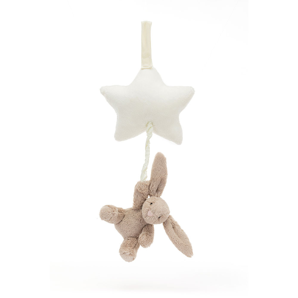Bashful Beige Bunny Star Musical Pull, Main View