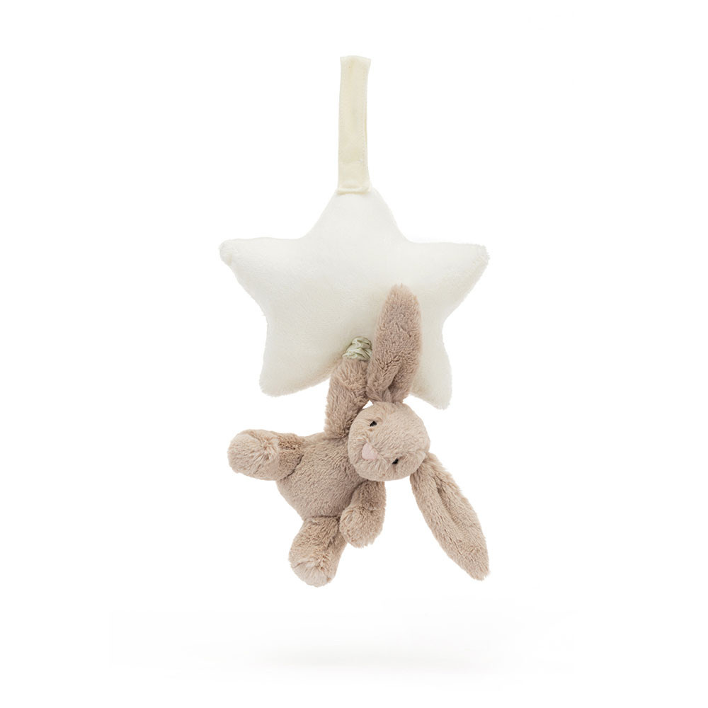 Bashful Beige Bunny Star Musical Pull, Main View