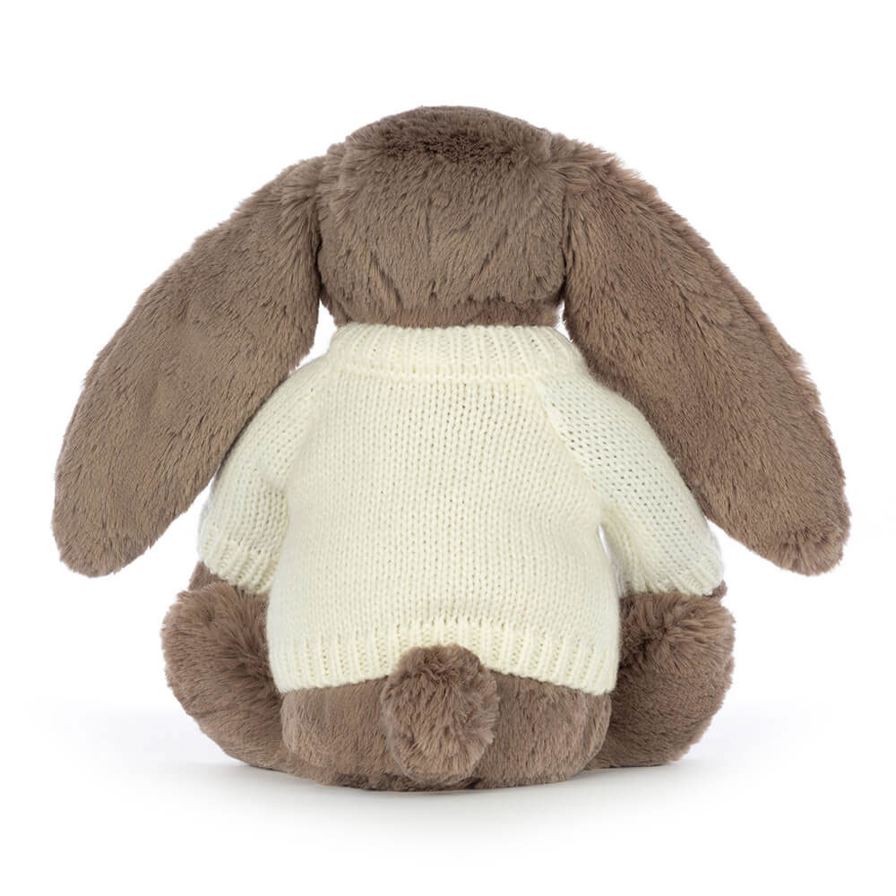 Bashful Truffle Bunny with Personalised Cream Jumper, View 3