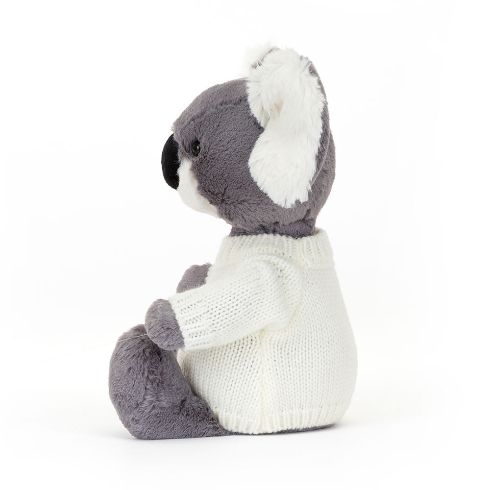 Bashful Koala with Personalised Cream Jumper, View 2