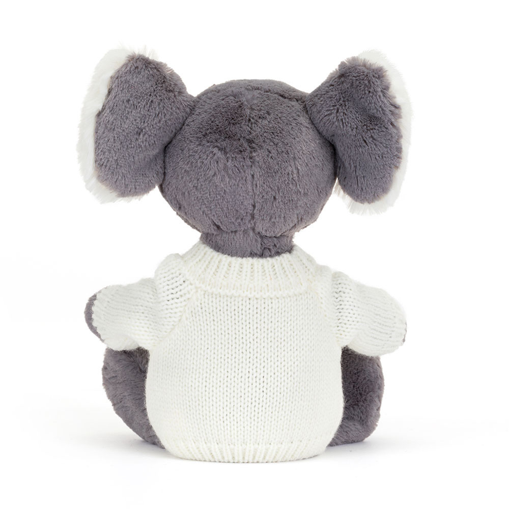 Bashful Koala with Personalised Cream Jumper, View 3