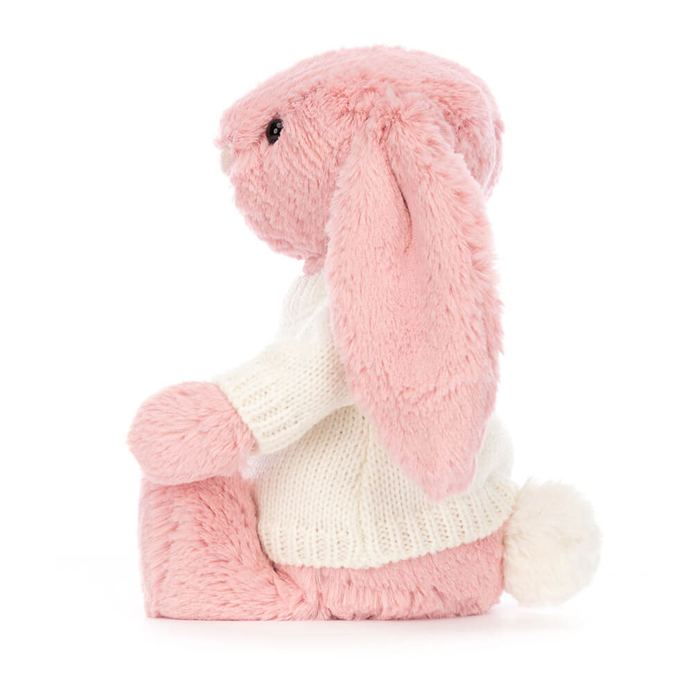 Bashful Petal Bunny with Personalised Cream Jumper, View 2