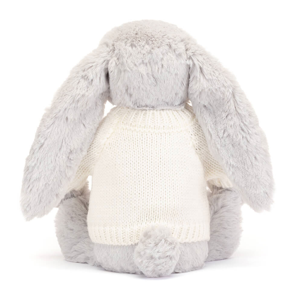 Blossom Silver Bunny with Personalised Cream Jumper, View 3