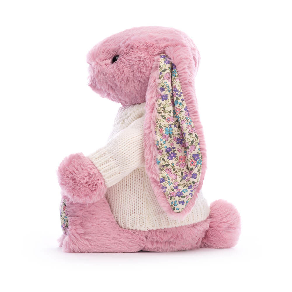 Blossom Tulip Bunny with Personalised Cream Jumper - Official Jellycat