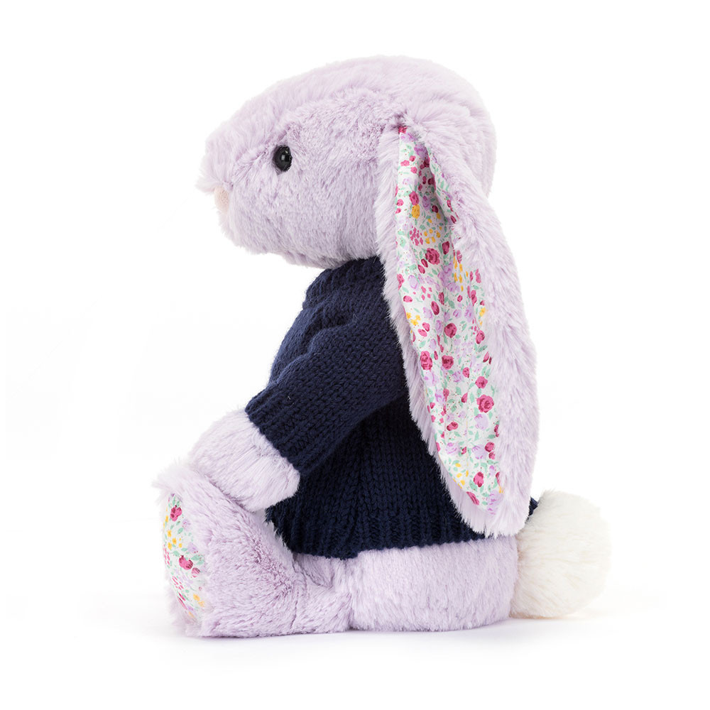 Blossom Jasmine Bunny with Personalised Navy Jumper, View 3