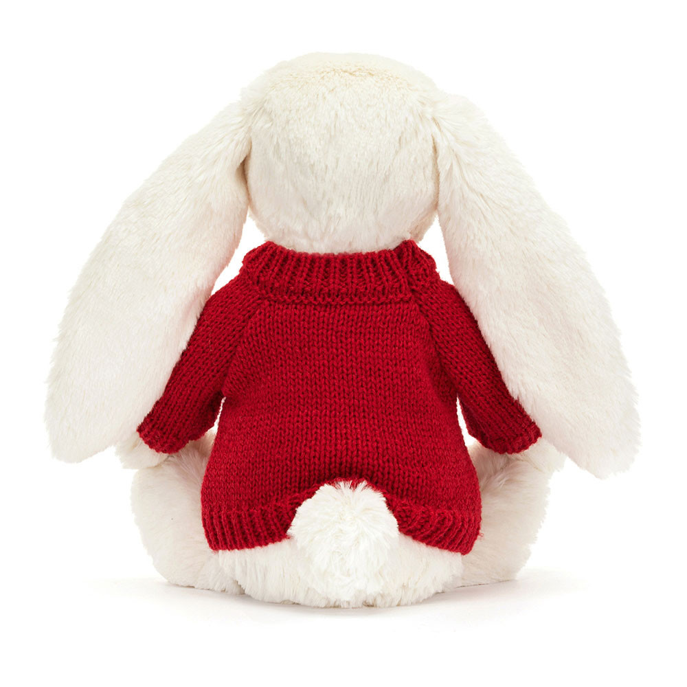 Bashful Twinkle Bunny with Personalised Red Jumper, View 3