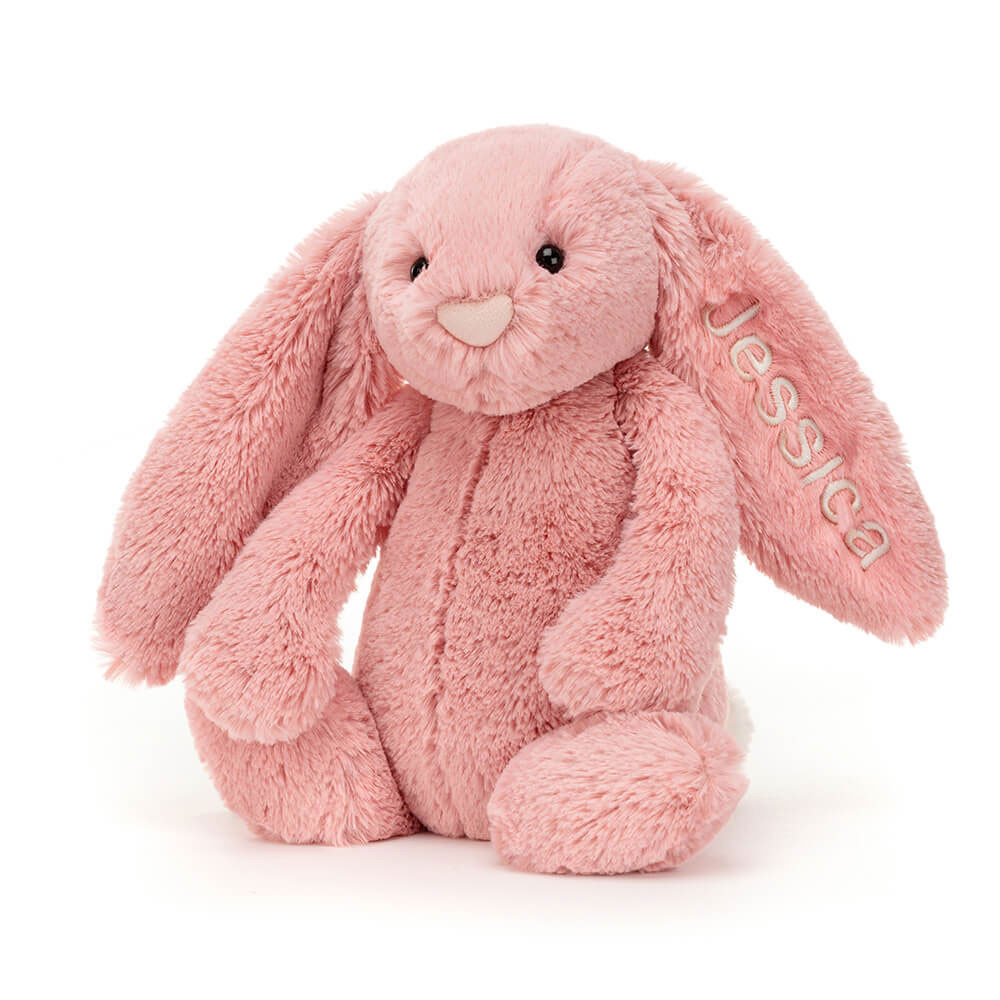  ♡ Bashful Pink Bunny Personalised Bashful Petal Bunny Medium - Official Jellycat