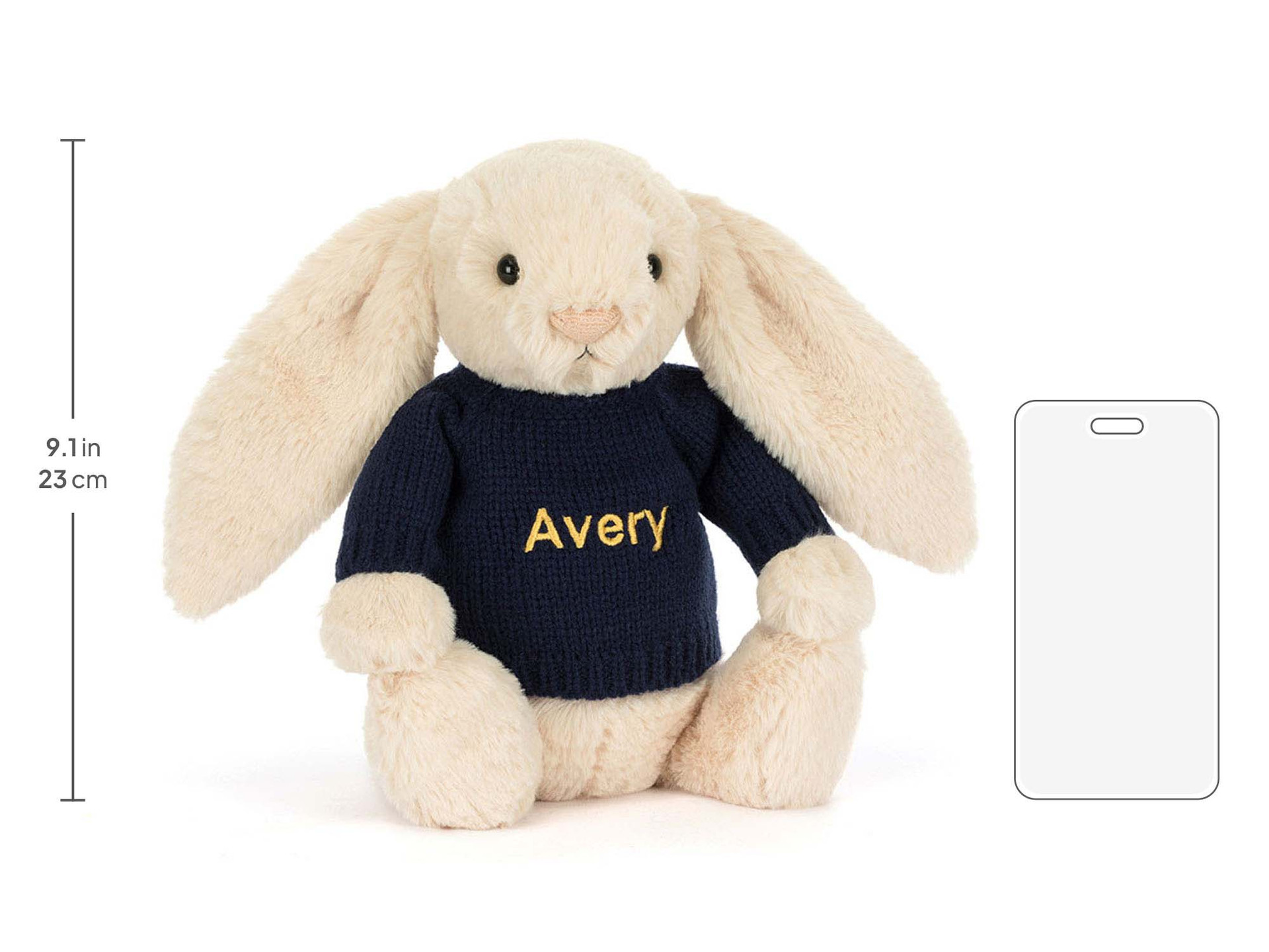  Bashful Luxe Bunny Willow 新品 Bashful Luxe Bunny Willow with Personalized Cream Jumper