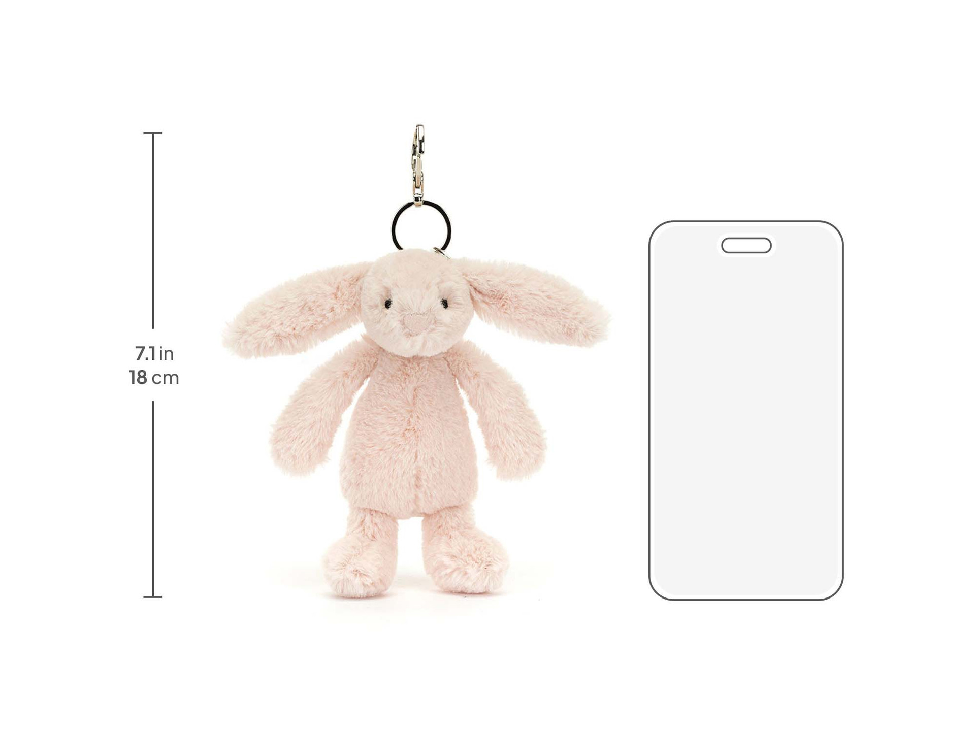 Bashful Blush Bunny Bag Charm - Official Jellycat