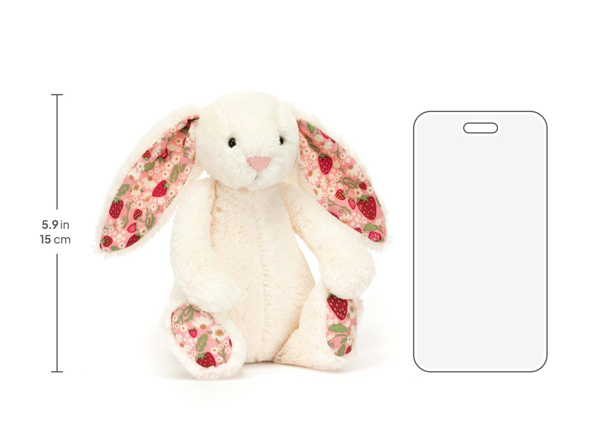  ジェリーキャット Blossom Bunny Berry Blossom Cream Bunny 'Berry' - Official Jellycat
