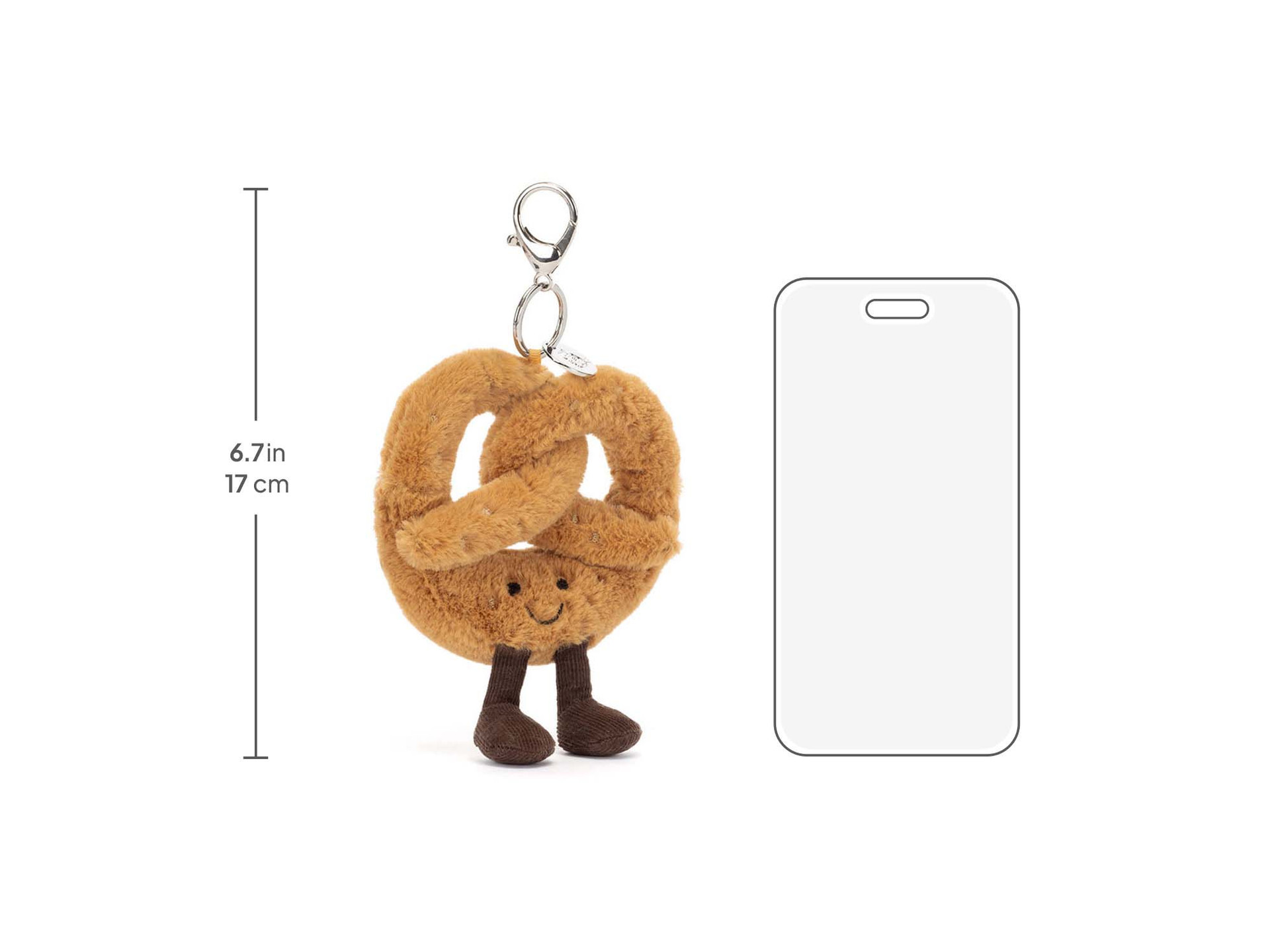 ぬいぐるみ  pretzel bag charm JELLYCAT - Amuseables Pretzel Woven Bag Charm 17cm