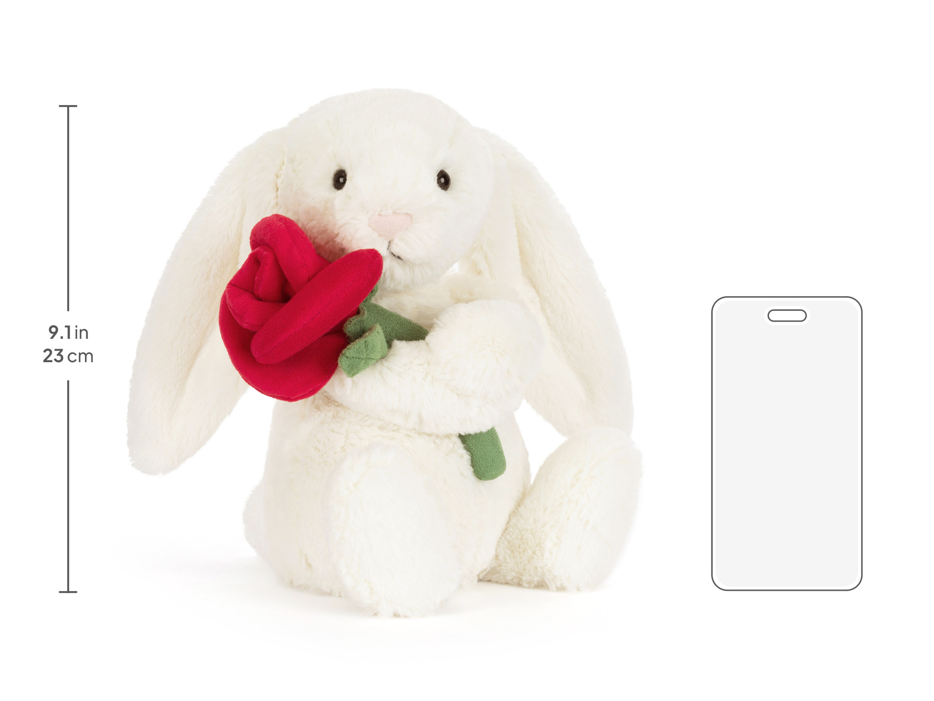 Cream Bunny with Rose - Official Jellycat