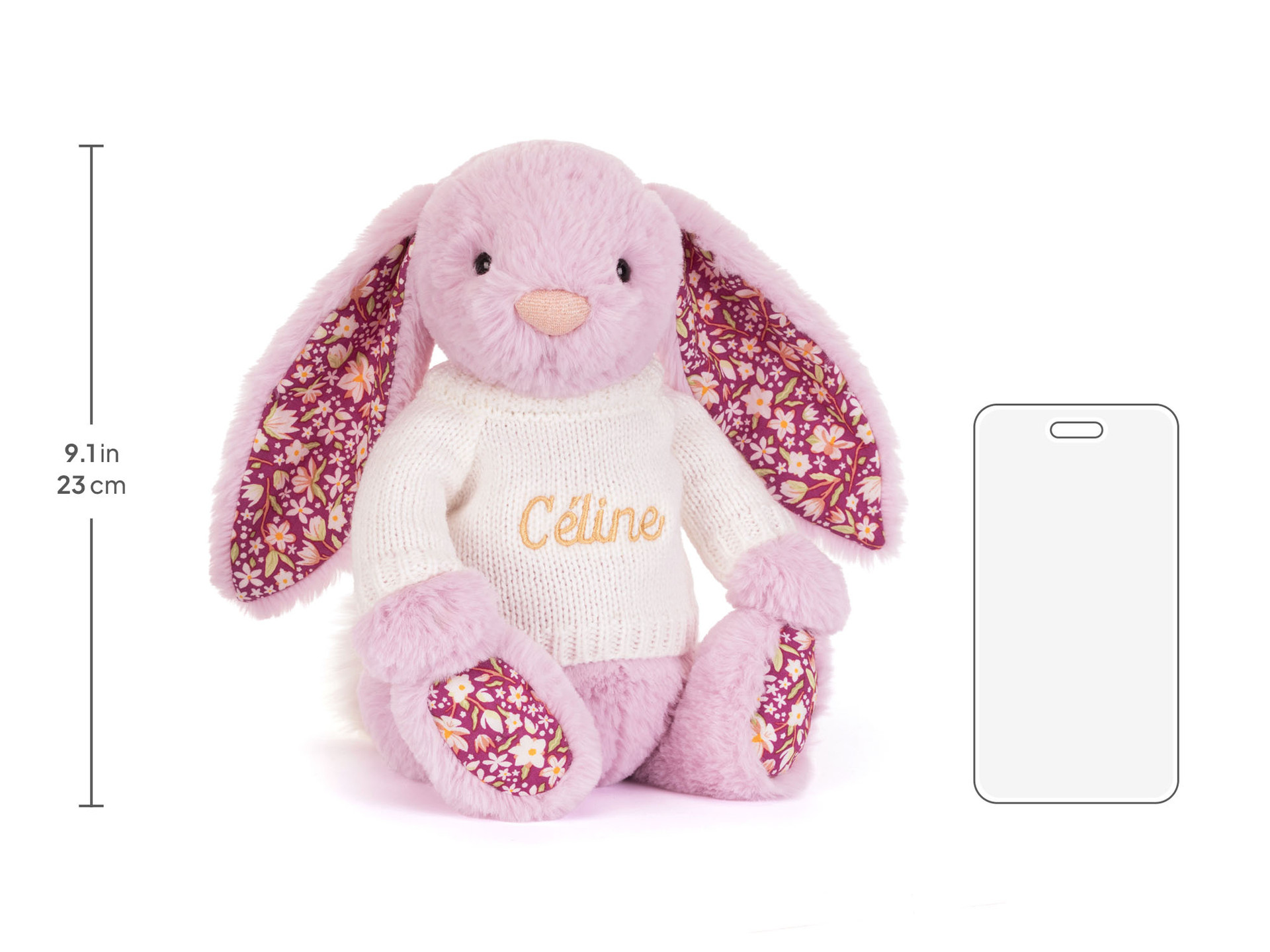 Thistlepop Blossom Luxe Bunny with Personalised Cream Jumper