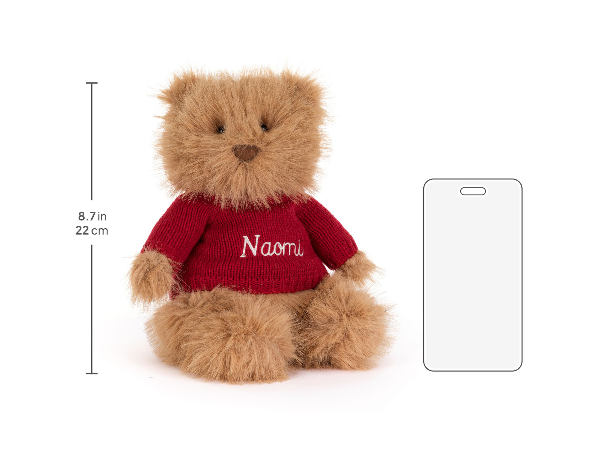 Bartholomew Bear Bouffant with Personalised Red Jumper - Official