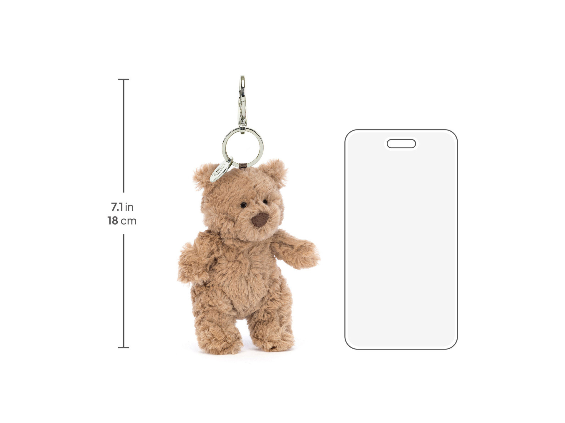 Bartholomew Bear Bag Charm - Official Jellycat
