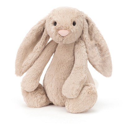 Personalised Bashful Beige Bunny Huge, View 4