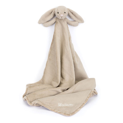 Personalised Bashful Beige Bunny Blankie, Main View