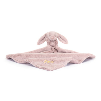 Personalised Bashful Luxe Bunny Rosa Soother, View 3