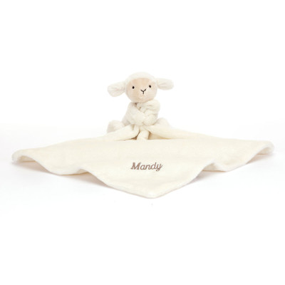 Personalised Bashful Lamb Soother, Main View