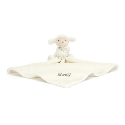 Personalised Bashful Lamb Soother, Main View