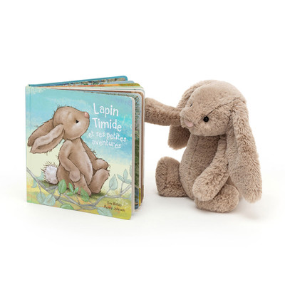 Lapin Timide Et Ses Petites Aventures Book and Bashful Beige Bunny, Main View