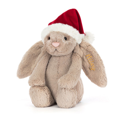 Personalised Bashful Christmas Bunny, Main View