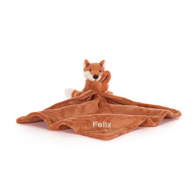 Personalised Bashful Fox Cub Soother, Main View