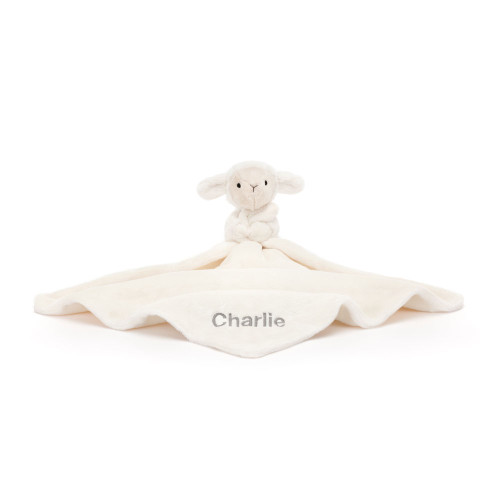 Personalised Bashful Lamb Soother, View 4