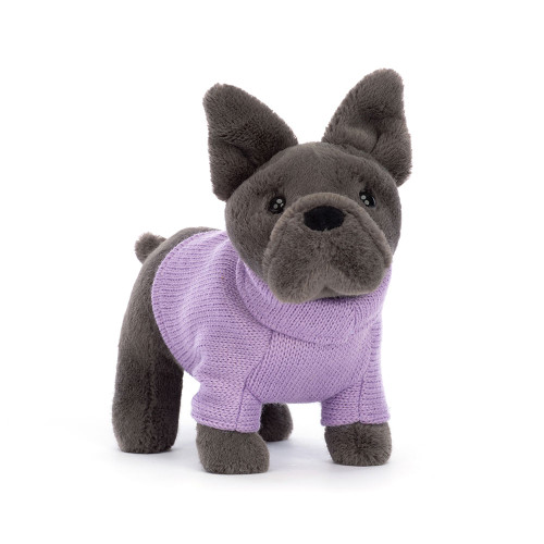 Sweater French Bulldog Purple, Main View Sweater French Bulldog Purple, Main View