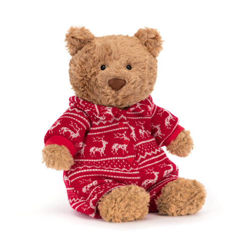 ゆきち Bear in winter pyjams Bartholomew Bear Winter Pyjamas - Official Jellycat