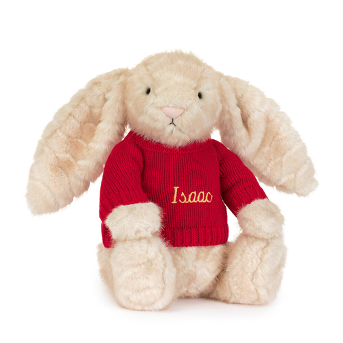 Franilla Luxe Bunny with Personalised Red Jumper, Main View