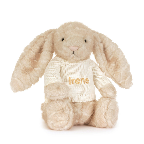 Franilla Luxe Bunny with Personalised Cream Jumper, Main View