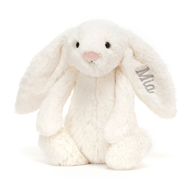 Personalised Bashful Cream Bunny Medium