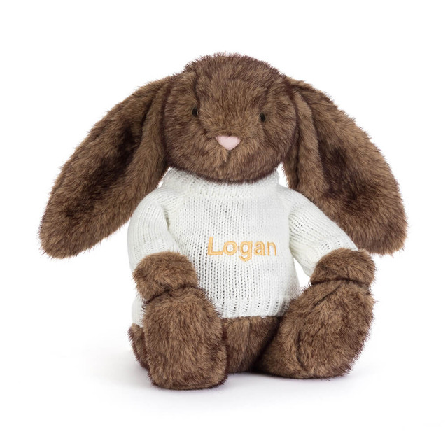 Hoppleston Luxe Bunny with Personalised Cream Jumper