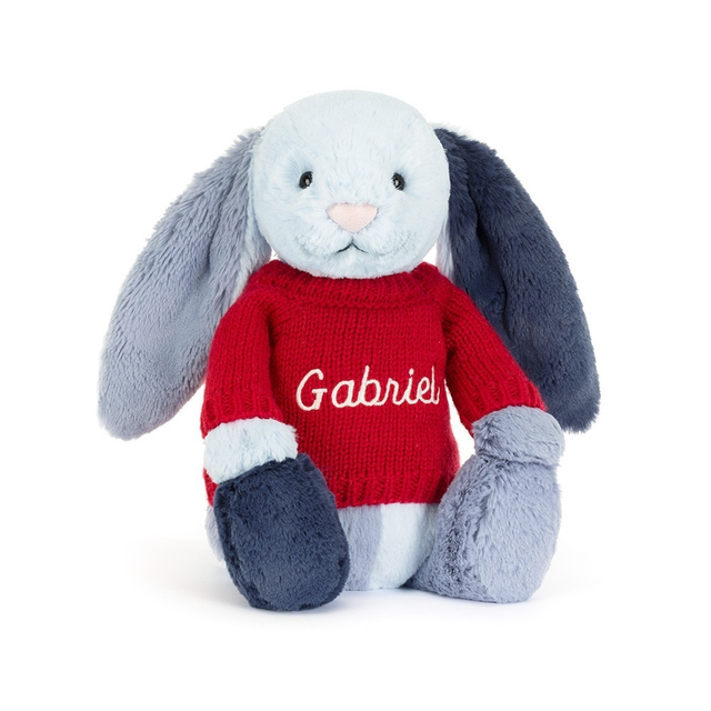 Puddlesea Bunny with Personalised Red Jumper