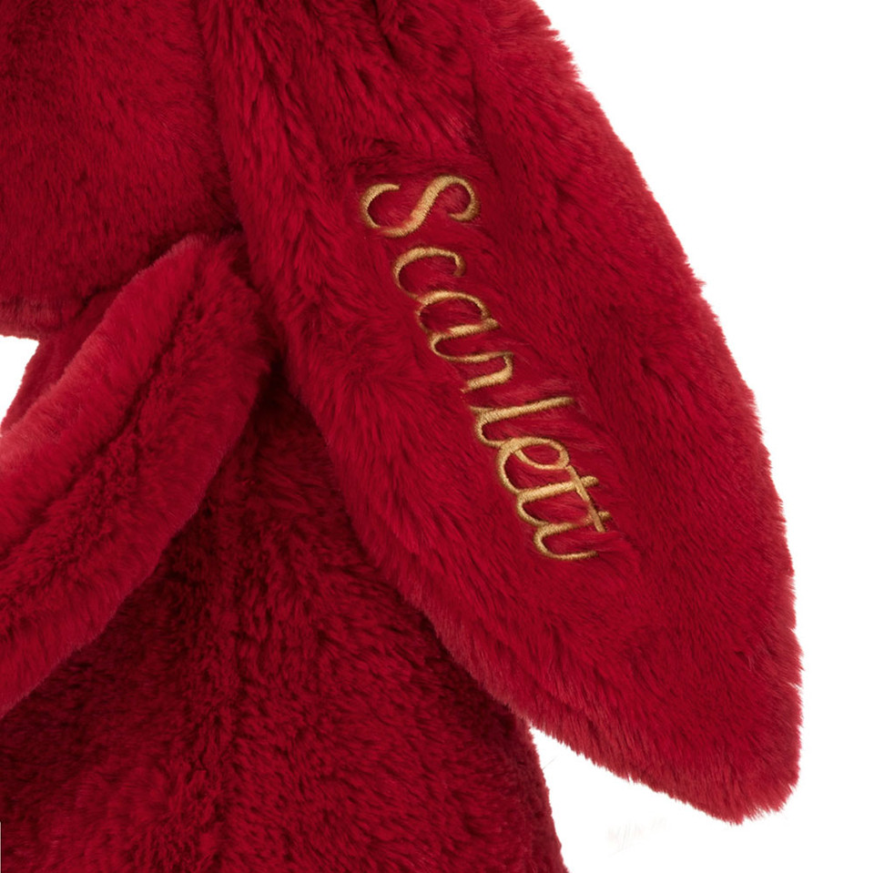 Personalised Bashful Luxe Bunny Scarlett - Official Jellycat