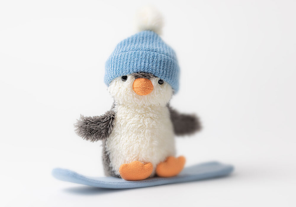 Jellycat Peanut Penguin Snowboarding