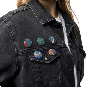 Sea Creatures - Set of pin buttons