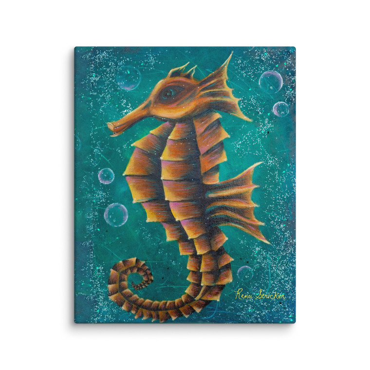 Seahorse on Canvas
