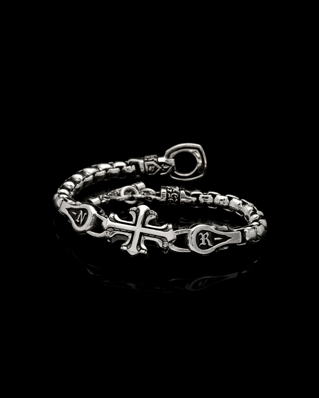 Sentry Cross Bracelet | Silver Cross Bracelet | NightRider Jewelry