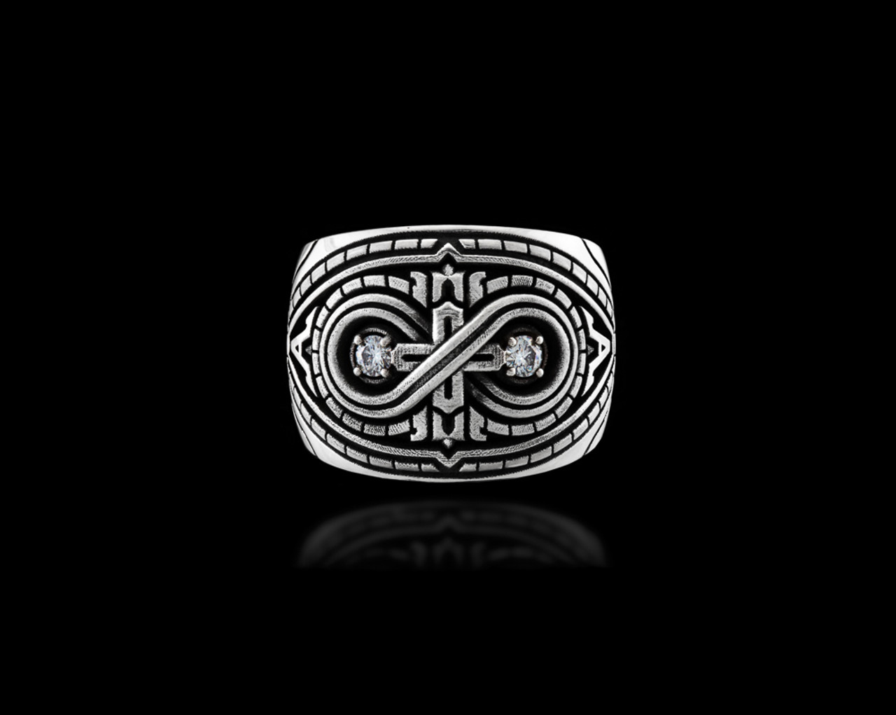 Aeonian Slim Ring | Silver Infinity Ring | NightRider Jewelry
