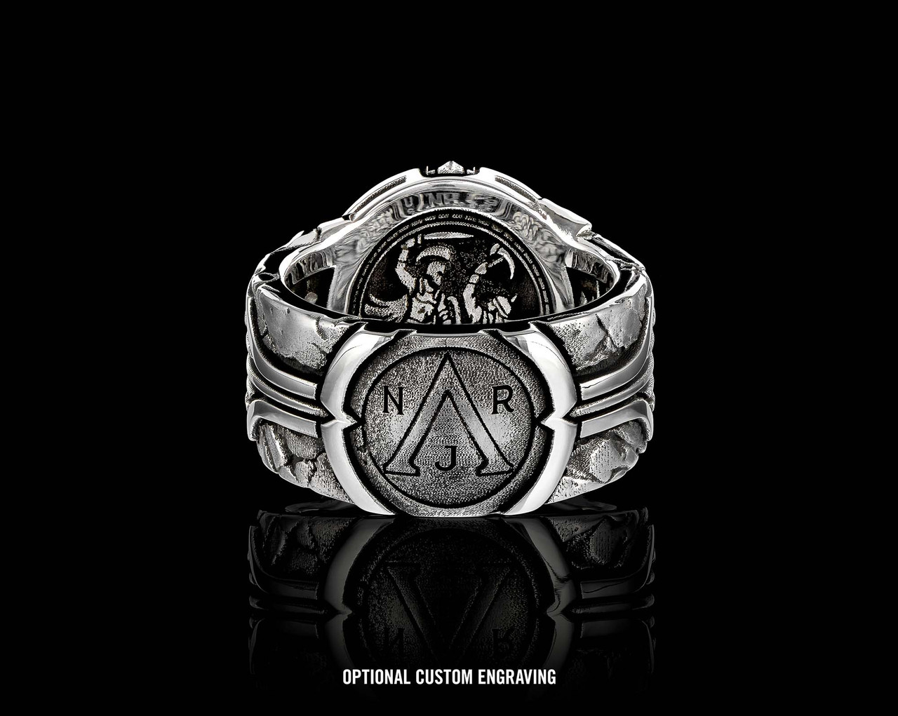Thermopylae Band Ring | Spartan Helmet and Warrior Skull Ring ...