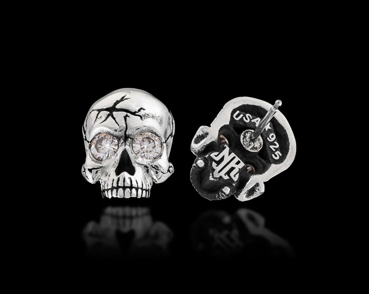 skull stud earrings