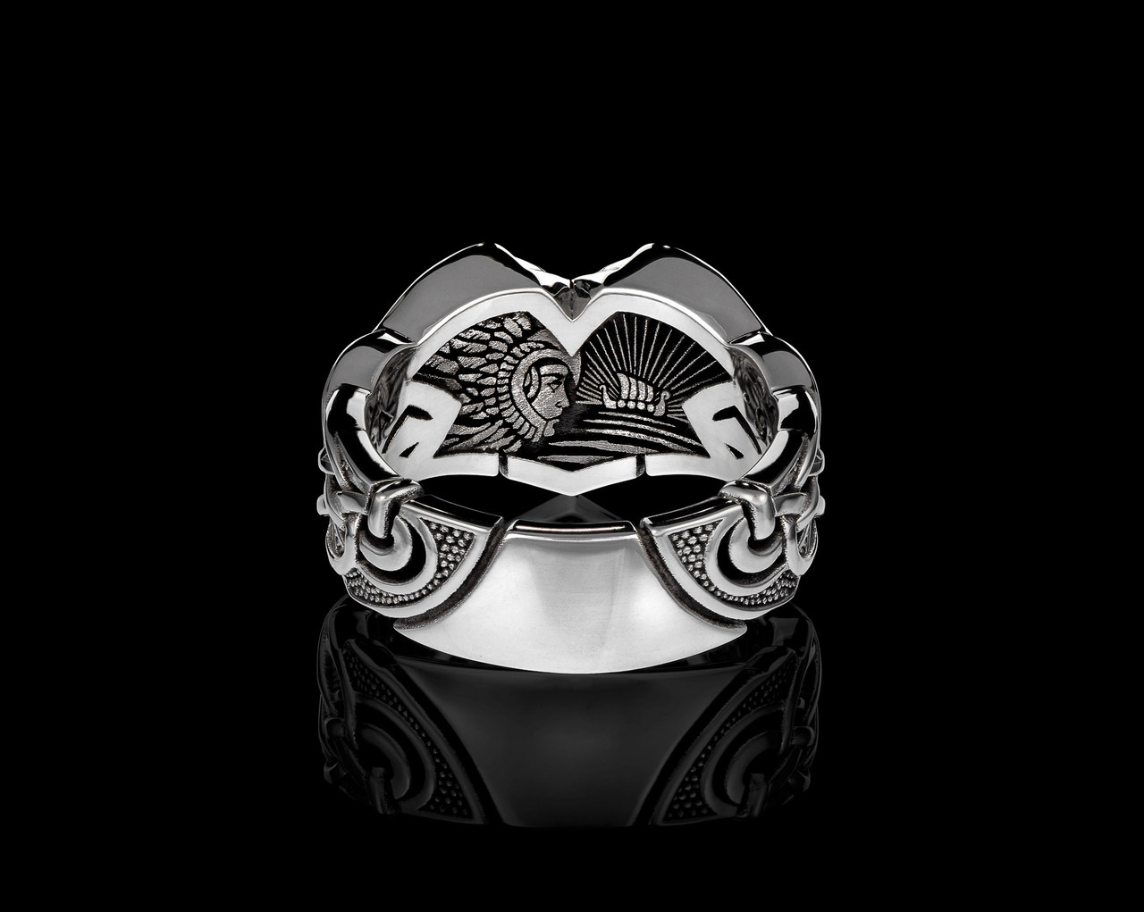 Valkyria Band | Valkyrie Woman Warrior Ring | NightRider Jewelry