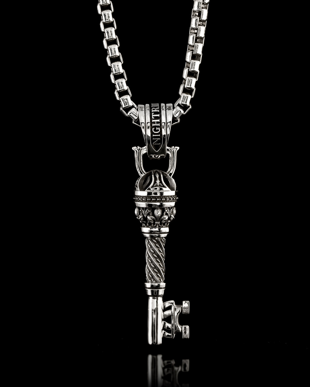 Queen's Key Pendant by NightRider Jewelry - Front View Queen's Key Pendant by NightRider Jewelry - Front View
