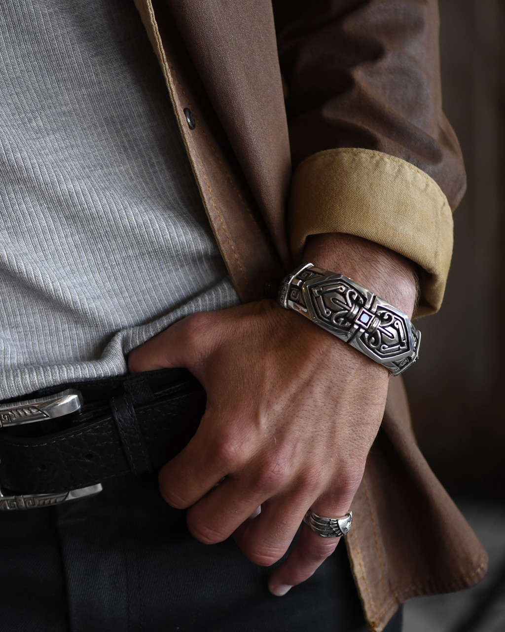 NightRider Jewelry Men's Sanctified Cuff Bracelet